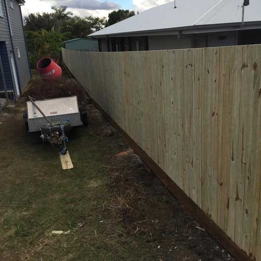 Treated Timber pailing Boundary Fence by All Fencing and Retaining Walls
